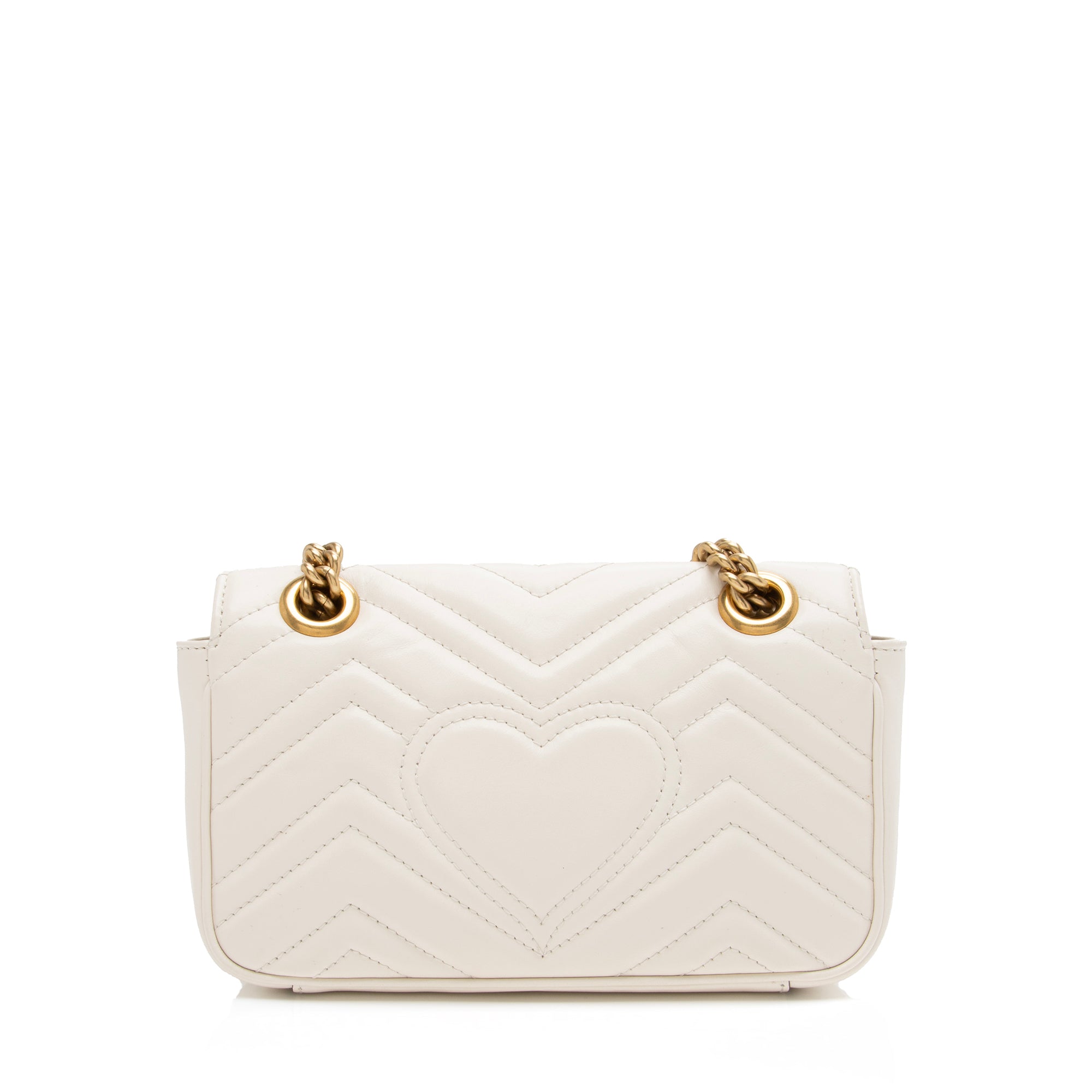 Gucci Matelasse Leather GG Marmont Mini Shoulder Bag (SHF-nrvxzd)