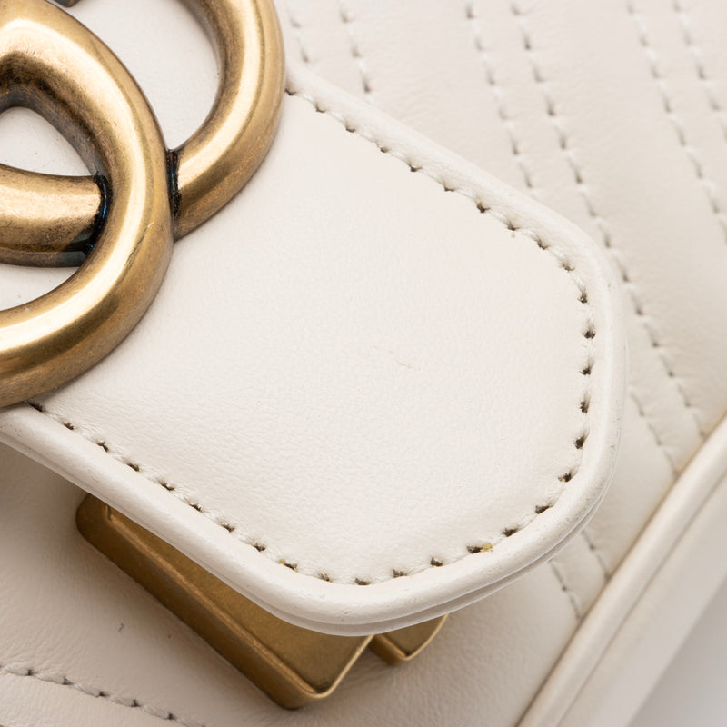 Gucci Matelasse Leather GG Marmont Mini Shoulder Bag (SHF-nrvxzd)