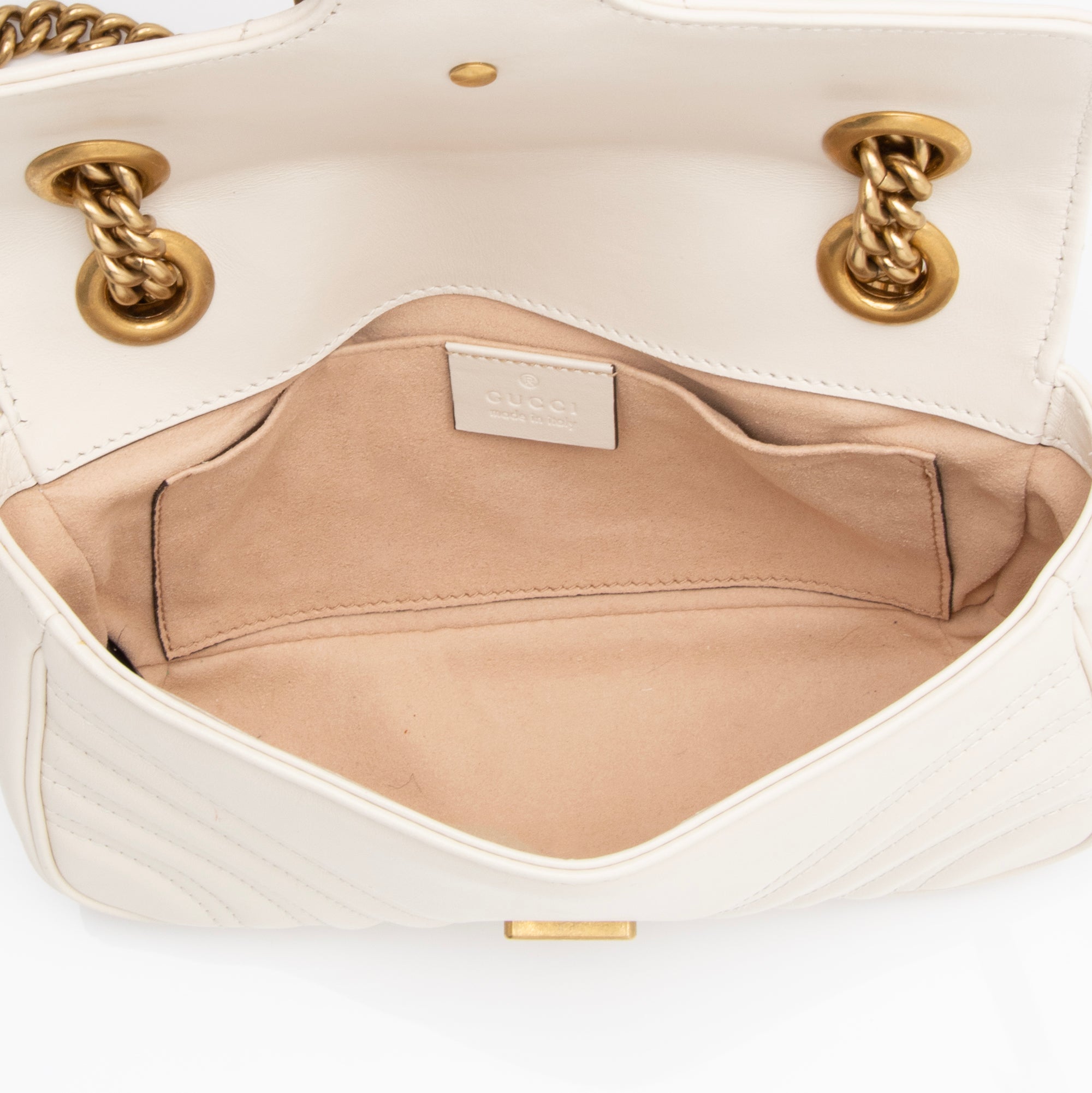 Gucci Matelasse Leather GG Marmont Mini Shoulder Bag (SHF-nrvxzd)