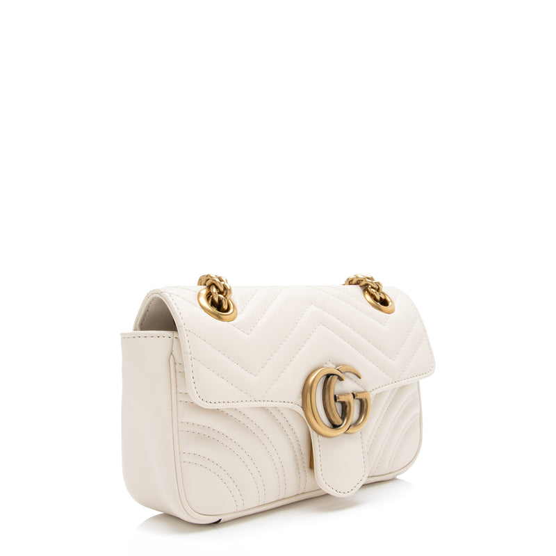 Gucci Matelasse Leather GG Marmont Mini Shoulder Bag (SHF-nrvxzd)
