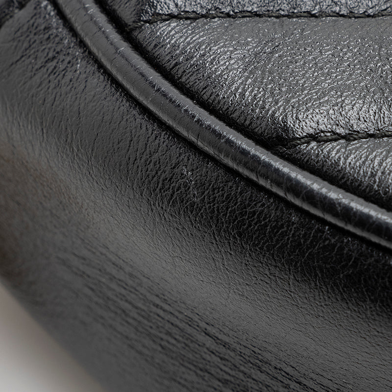 Gucci Matelasse Leather GG Marmont Round Mini Shoulder Bag (SHF-19018)