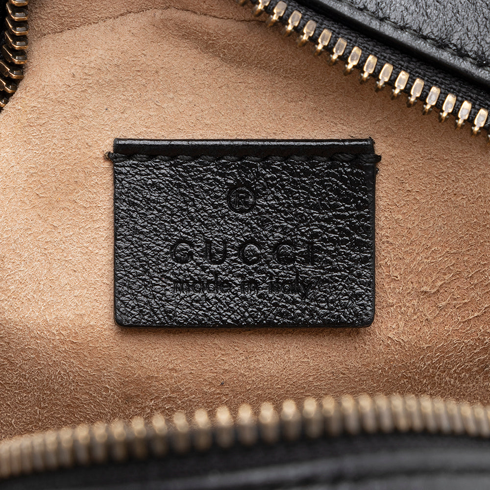 Gucci Matelasse Leather GG Marmont Round Mini Shoulder Bag (SHF-19018)