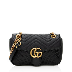 Gucci Matelasse Leather GG Marmont Small Bag (SHF-22300)