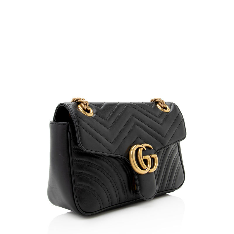 Gucci Matelasse Leather GG Marmont Small Bag (SHF-22300)