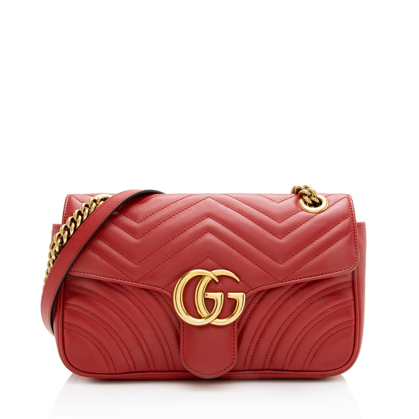 Gucci Matelasse Leather GG Marmont Small Bag (SHF-22851)
