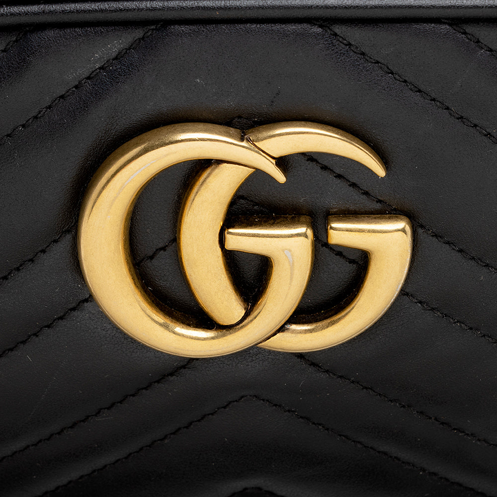 Gucci Matelasse Leather GG Marmont Small Shoulder Bag (SHF-22525)