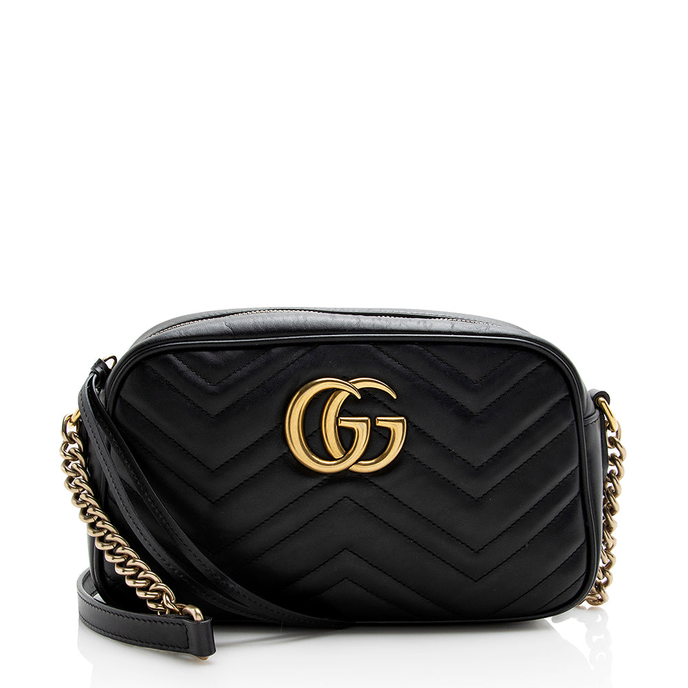 Gucci Matelasse Leather GG Marmont Small Shoulder Bag (SHF-22525)