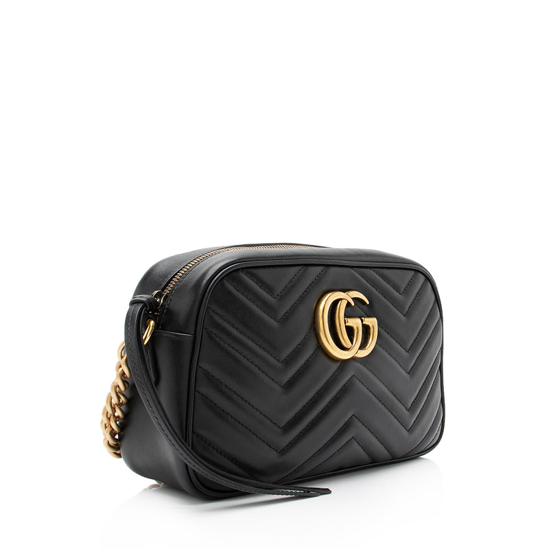Gucci Matelasse Leather GG Marmont Small Shoulder Bag (SHF-23139)