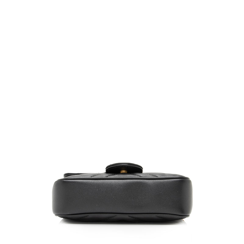 Gucci Matelasse Leather GG Marmont Super Mini Bag (SHF-23608)