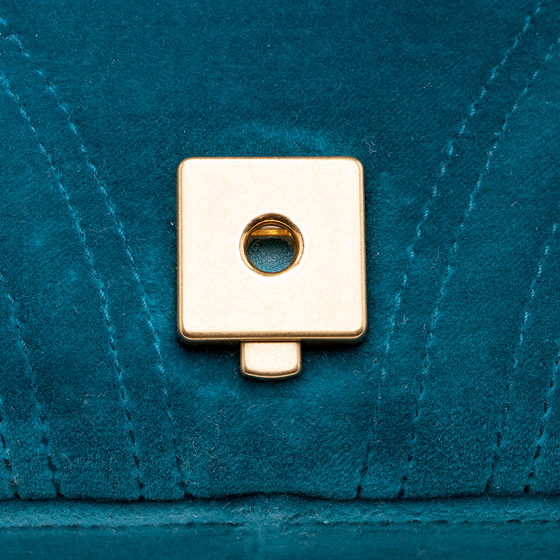 Gucci Matelasse Velvet GG Marmont Small Shoulder Bag (SHF-18936)
