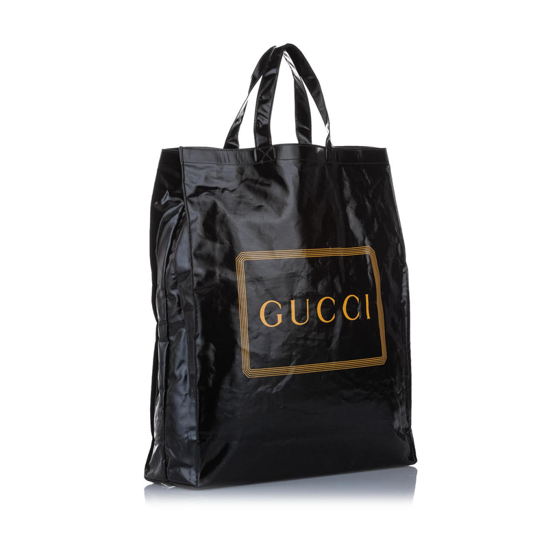 Gucci Medium Logo Print Cotton Tote Bag (SHG-26520)