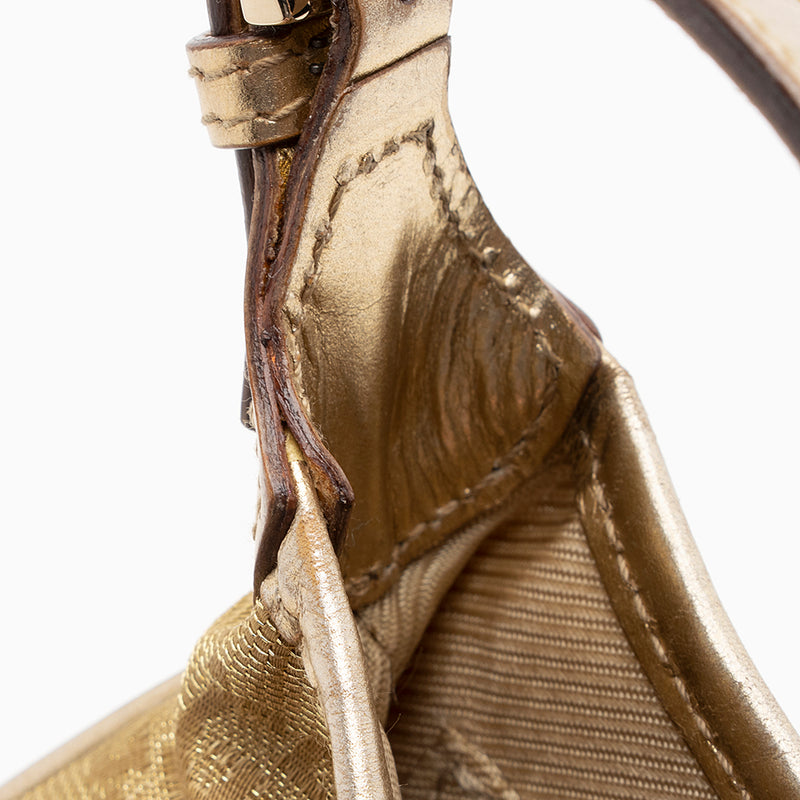 Gucci Metallic GG Canvas Jackie Mini Shoulder Bag (SHF-20747)