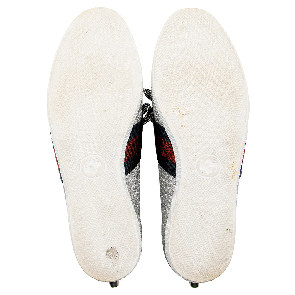 Gucci Metallic Glitter Bambi Low Top Sneakers - Size 7.5 / 37.5 (SHF-19662)