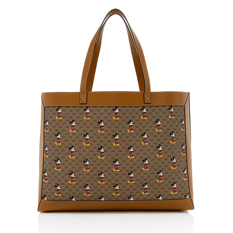 Gucci Micro GG Canvas Mickey Mouse Shopping Tote (SHF-16784) – LuxeDH