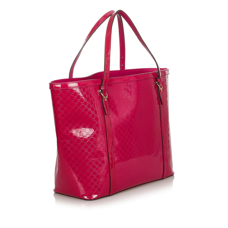Gucci Microguccissima Nice Patent Leather Tote Bag (SHG-24492)