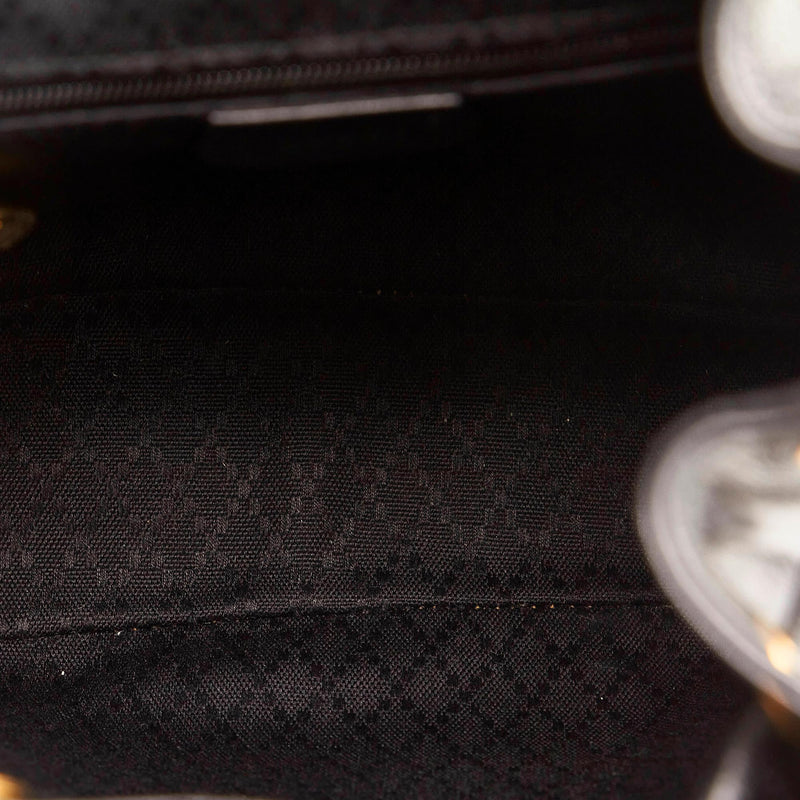 Gucci Mini Bamboo Drawstring Leather Backpack (SHG-33125)