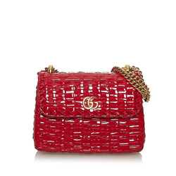 Gucci Mini GG Marmont Cestino Wicker Crossbody Bag (SHG-28617) – LuxeDH