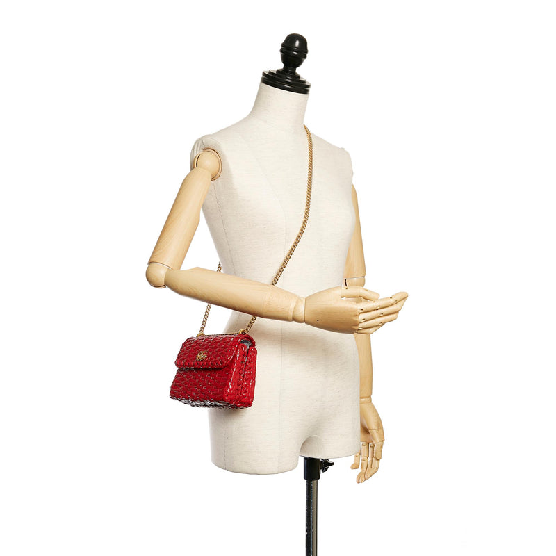 Gucci Mini GG Marmont Cestino Wicker Crossbody Bag (SHG-28617)