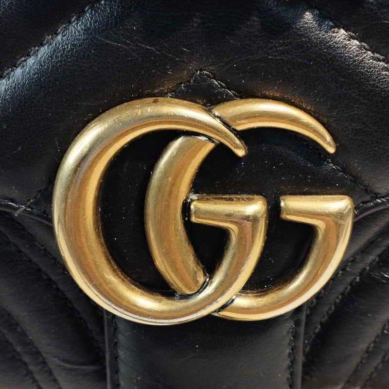 Gucci Mini GG Marmont Matelasse Crossbody (SHG-olqVD2)