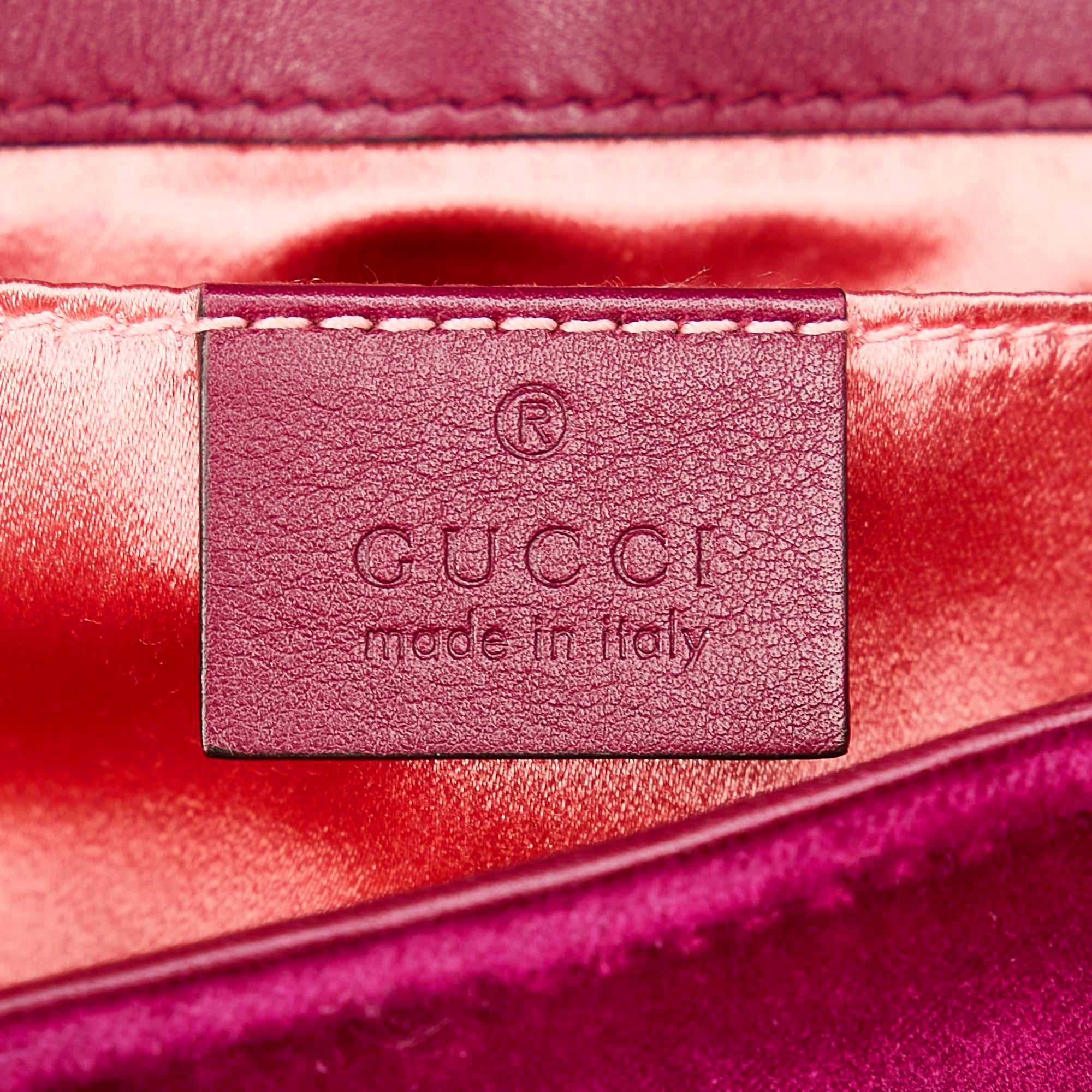 Gucci Mini GG Marmont Matelasse Velvet Crossbody Bag (SHG-29737)