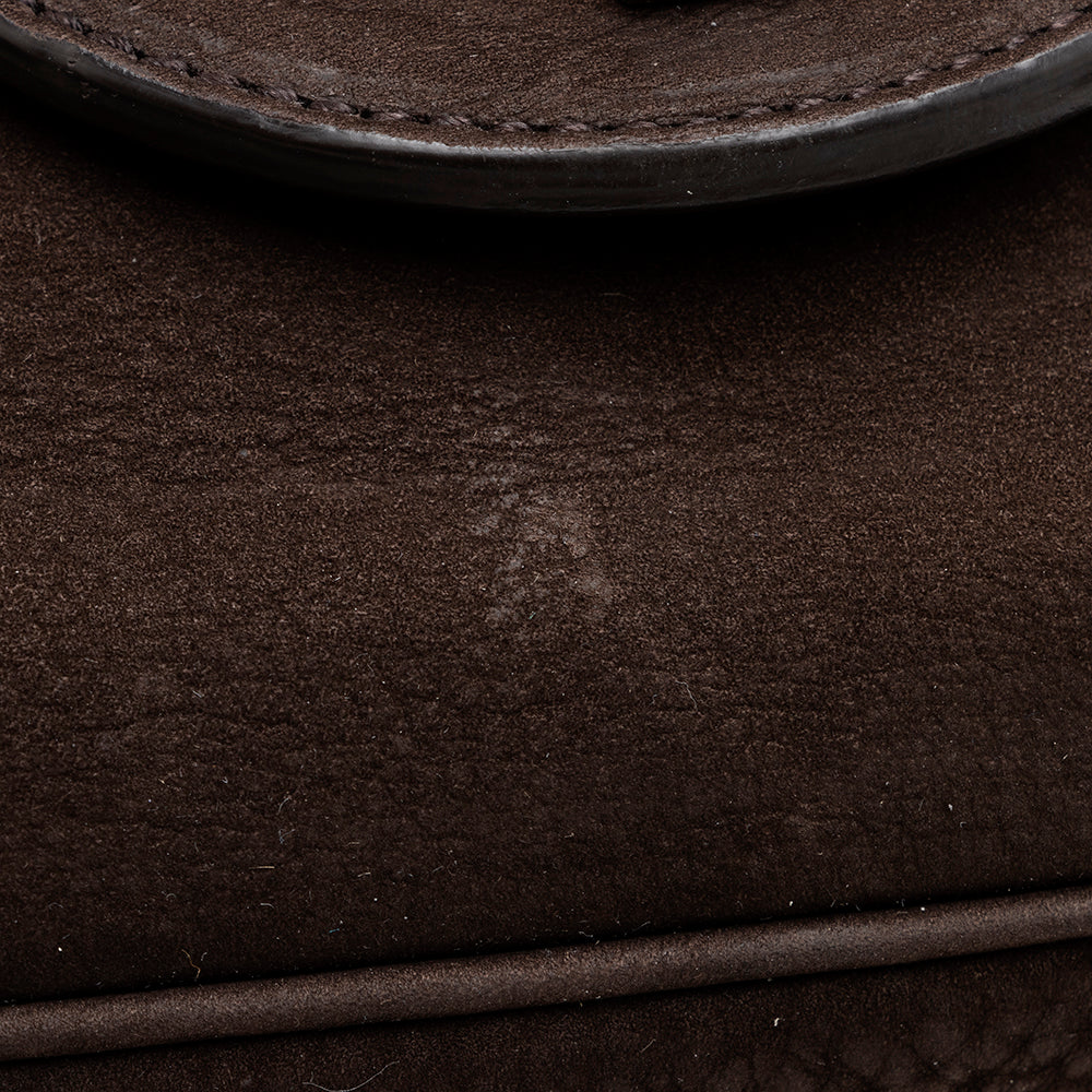 Gucci Nubuck Leather Ribot Flap Small Shoulder Bag (SHF-19107)