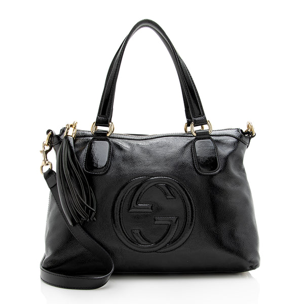 Gucci Patent Leather Soho Working Tote (SHF-22850)