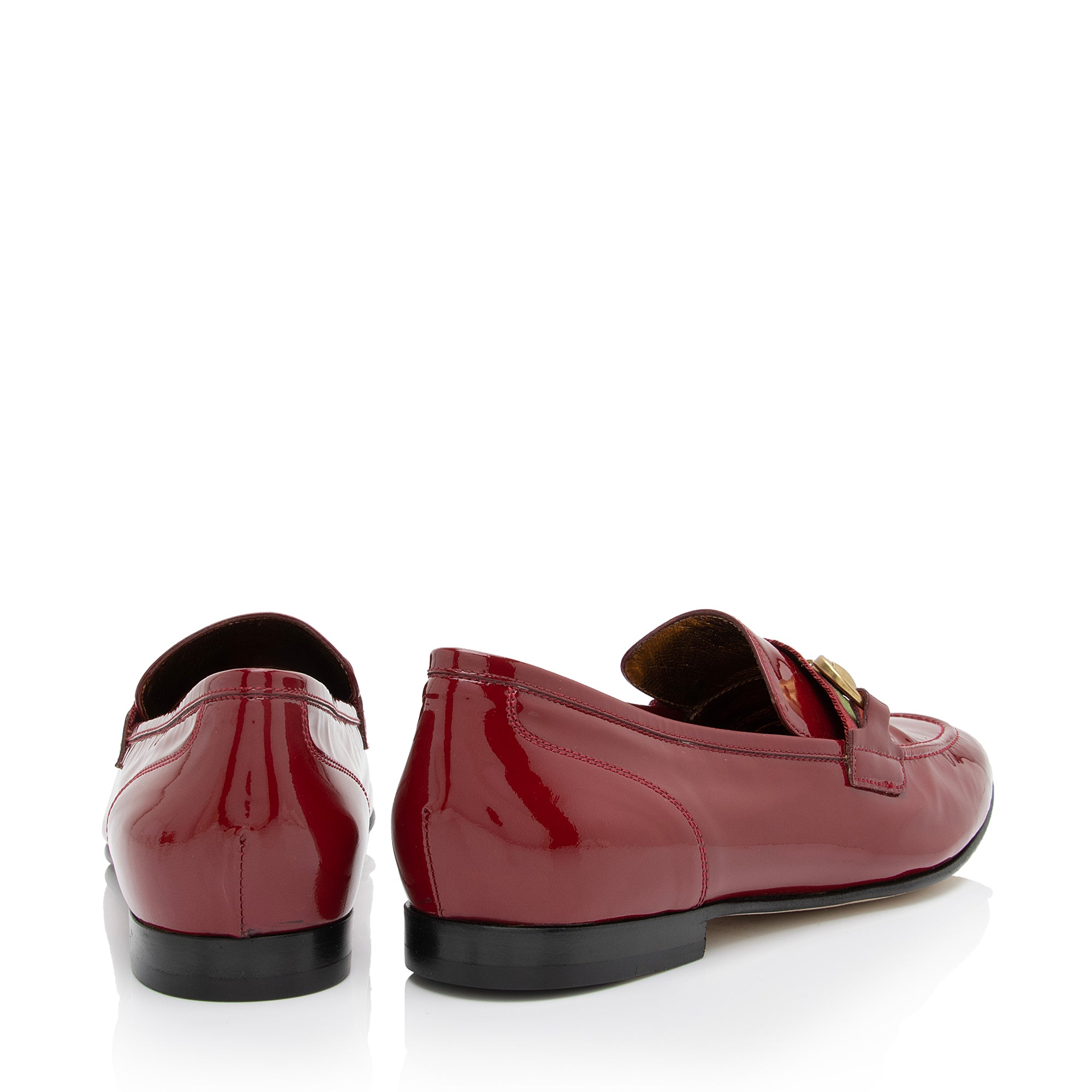 Gucci Patent Leather Web Horsebit Loafers - Size 9 / 39 (SHF-kRA5Y8)