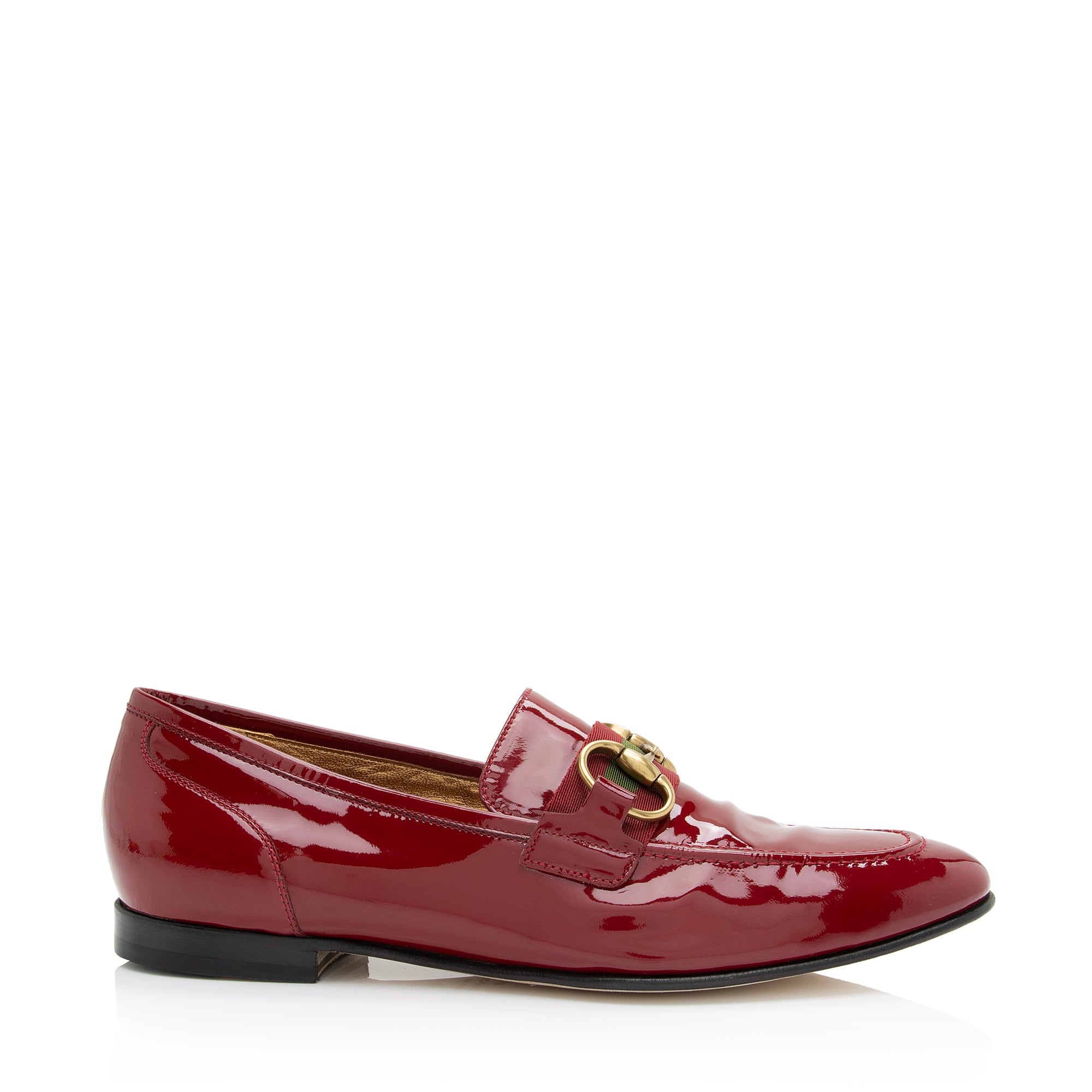 Gucci Patent Leather Web Horsebit Loafers - Size 9 / 39 (SHF-kRA5Y8)