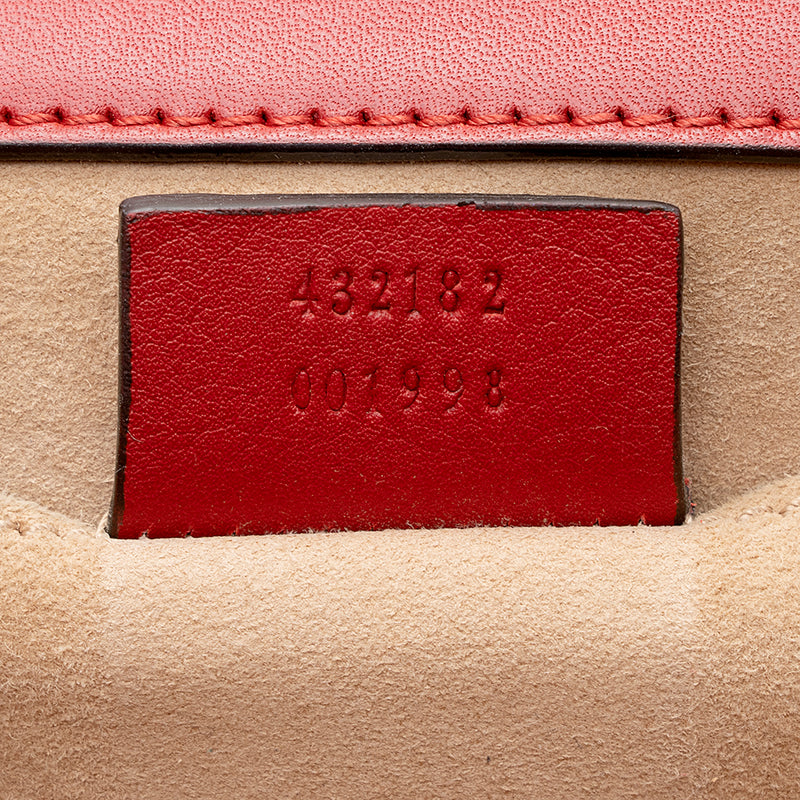 Gucci Pearl Embellished Leather Padlock Small Shoulder Bag - FINAL SALE (SHF-18829)