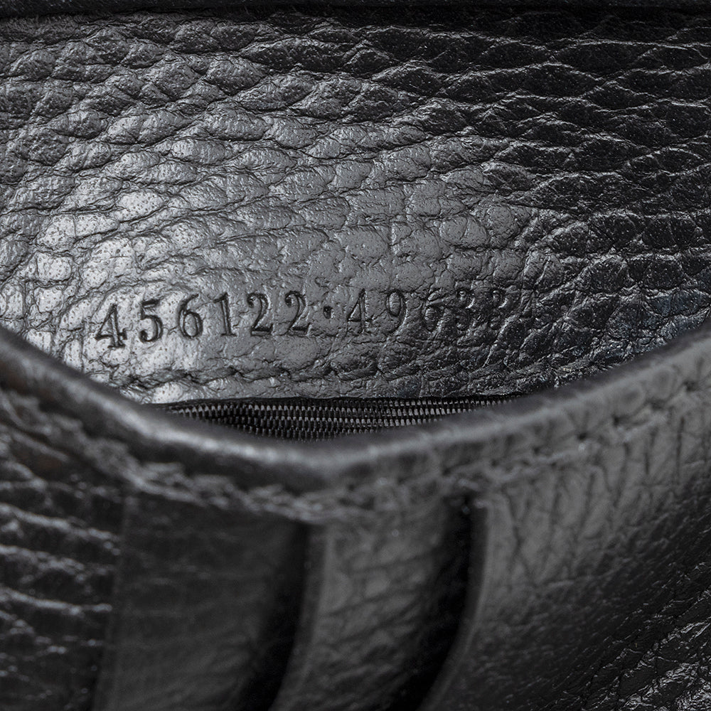 Gucci Pebbled Leather GG Marmont French Flap Wallet (SHF-22143)