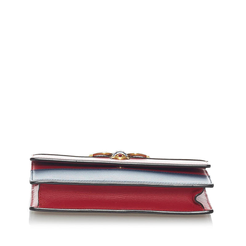 Gucci Queen Margaret Apollo Clutch Handbag in Hibiscus Red