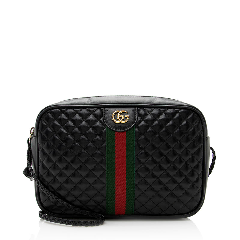 Gucci Quilted Leather Trapuntata Small Shoulder Bag (SHF-20469)