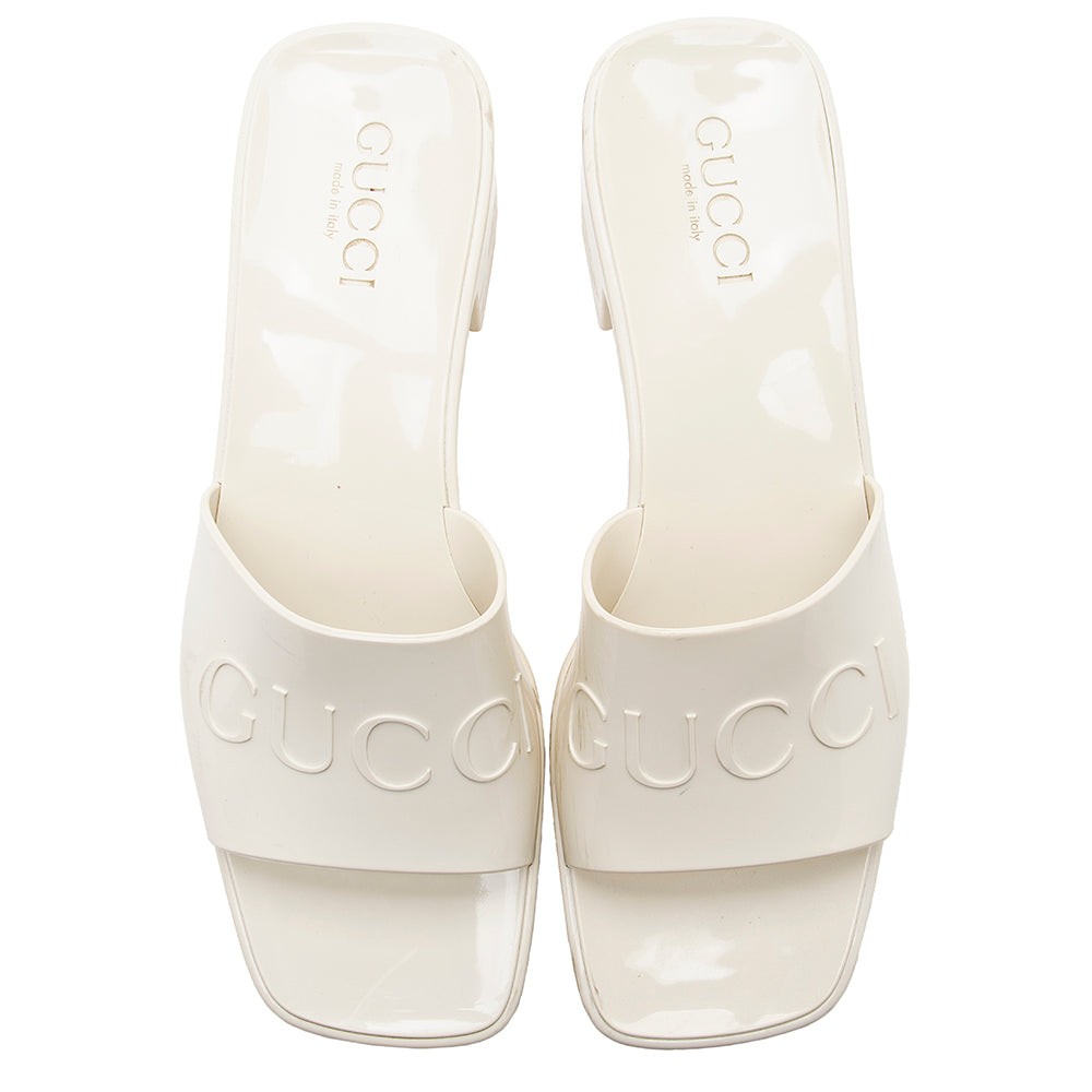 Gucci Rubber Slide Sandals - Size 9 / 39 (SHF-19233)