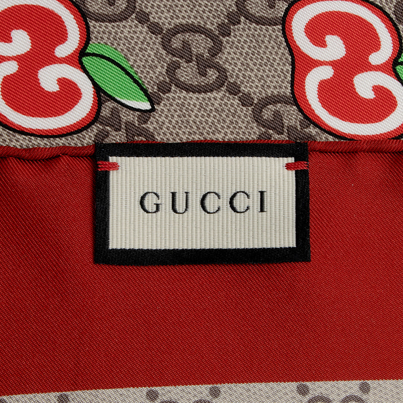 Gucci Silk GG Apple Monogram 90cm Scarf (SHF-oYmWWz)