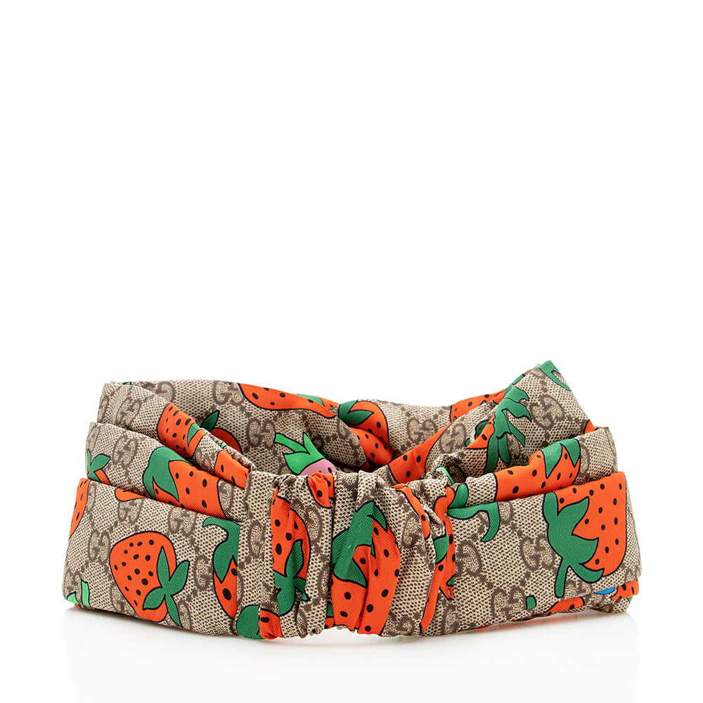 Gucci Silk GG Supreme Strawberry Headband (SHF-18965)