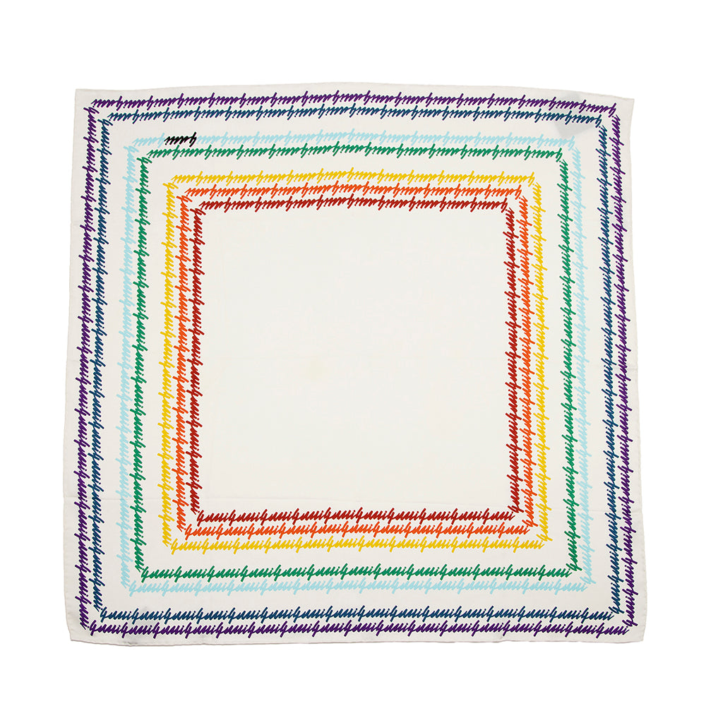 Gucci Silk Rainbow Script Scarf - FINAL SALE (SHF-16490)