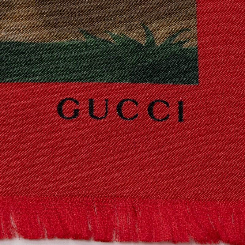 Gucci Silk Twill GG Tian 90cm Scarf (SHF-4YRsUb)