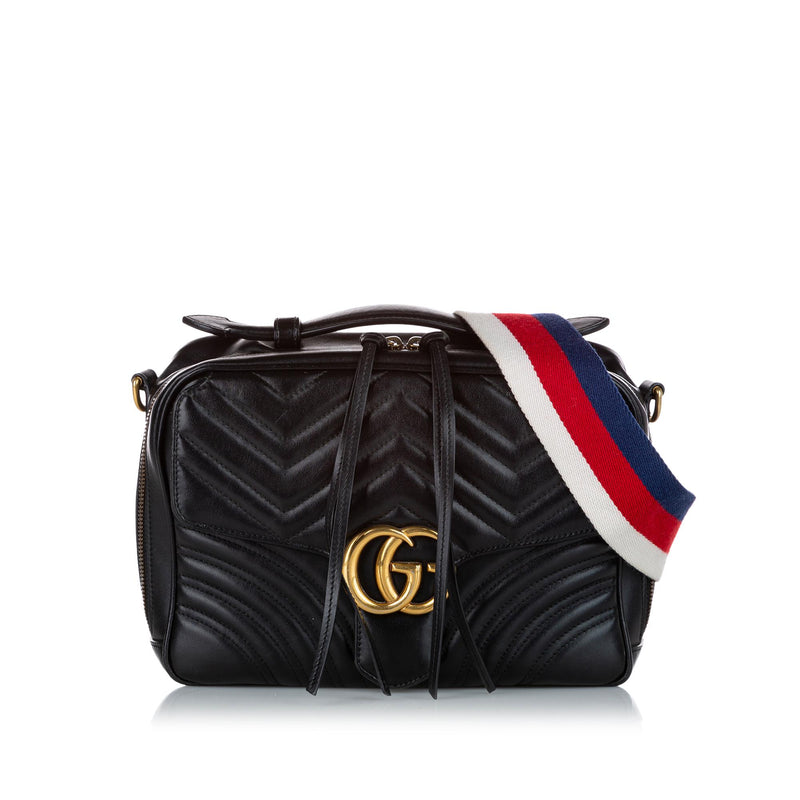 Gucci Small GG Marmont Leather Satchel (SHG-31892)