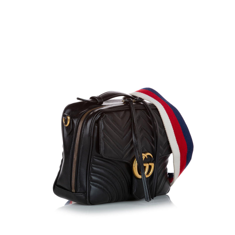 Gucci Small GG Marmont Leather Satchel (SHG-31892)
