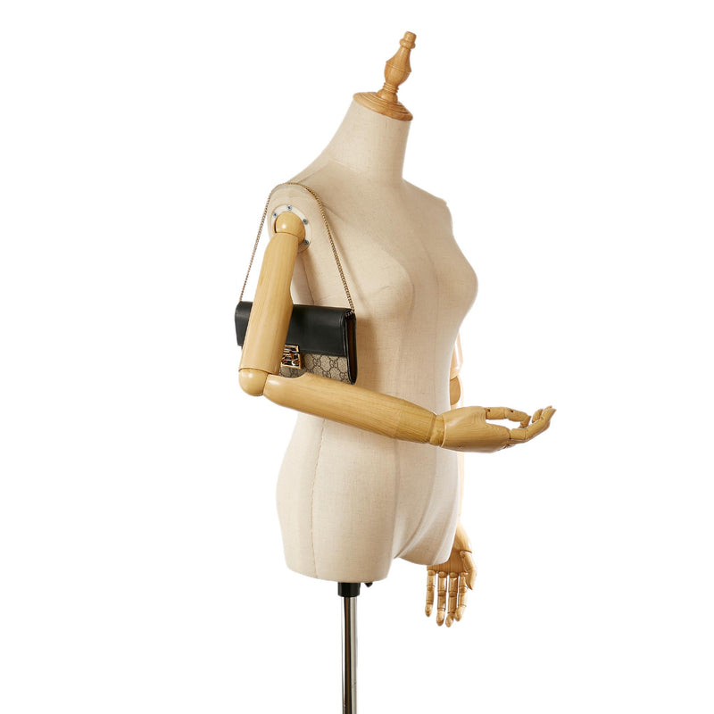 Gucci Small GG Supreme Padlock Crossbody Bag (SHG-23391) – LuxeDH