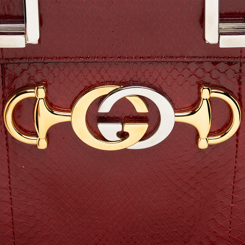 Gucci Snakeskin Zumi Small Top Handle Bag (SHF-17817)