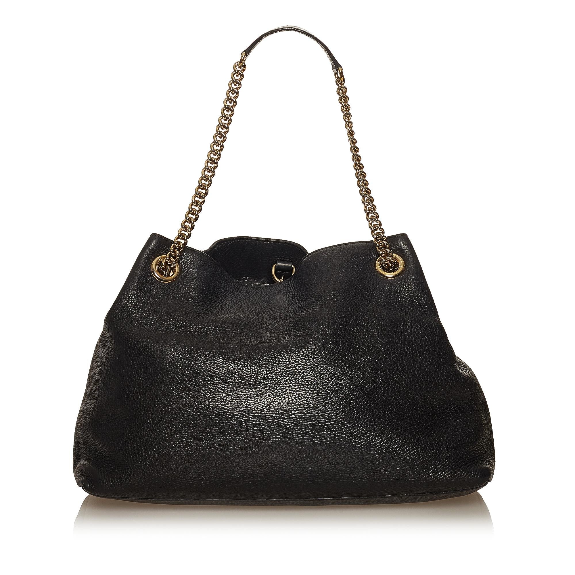 Gucci Soho Chain Leather Tote Bag (SHG-29321)
