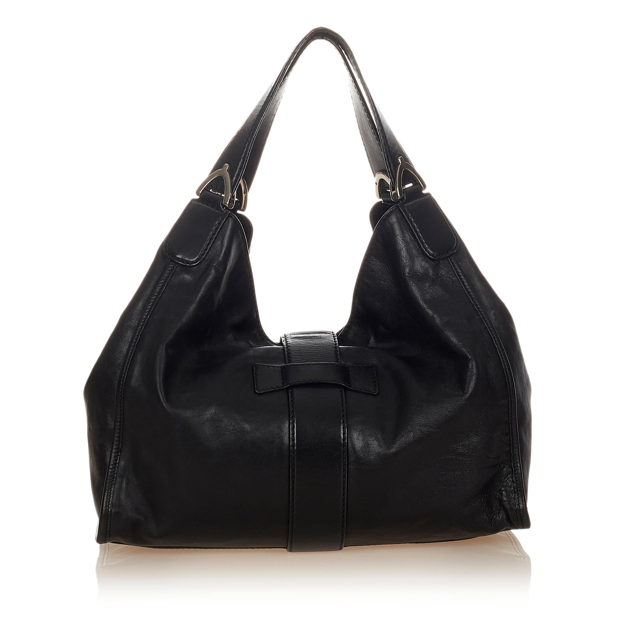 Gucci Stirrup Leather Shoulder Bag (SHG-25765)