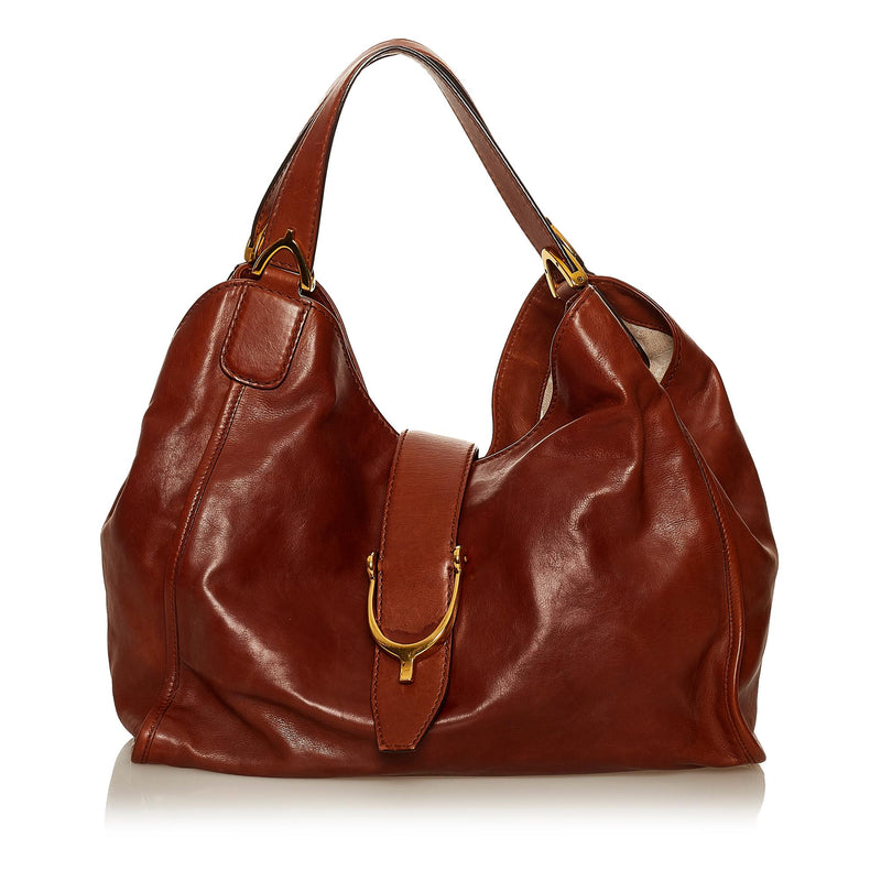 Gucci Stirrup Leather Shoulder Bag (SHG-29528)