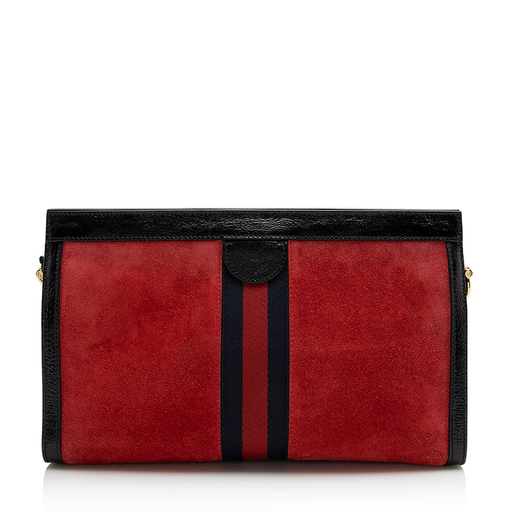 Gucci Suede Ophidia Medium Shoulder Bag (SHF-22049)