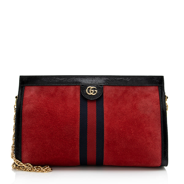 Gucci Suede Ophidia Medium Shoulder Bag (SHF-22049) – LuxeDH