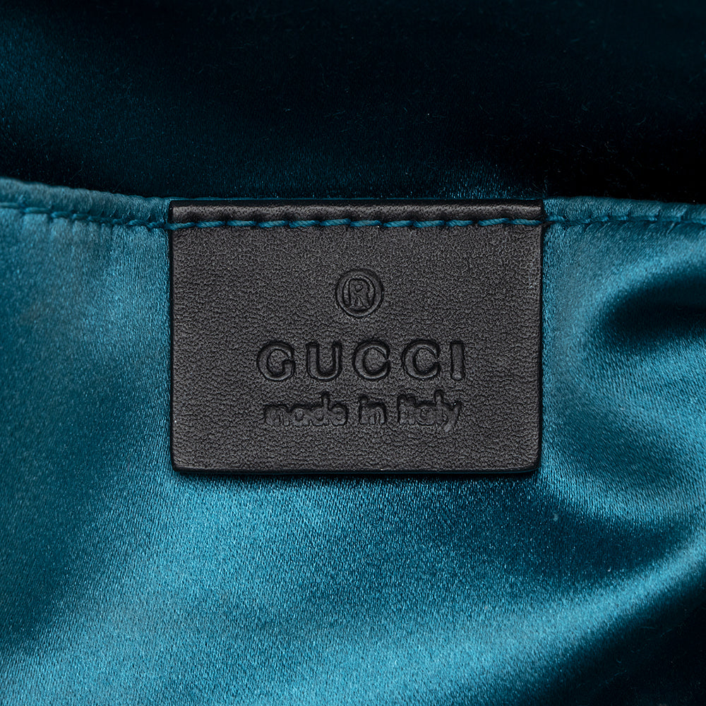 Gucci Suede Patent Leather Ophidia Dome Small Shoulder Bag (SHF-19215)