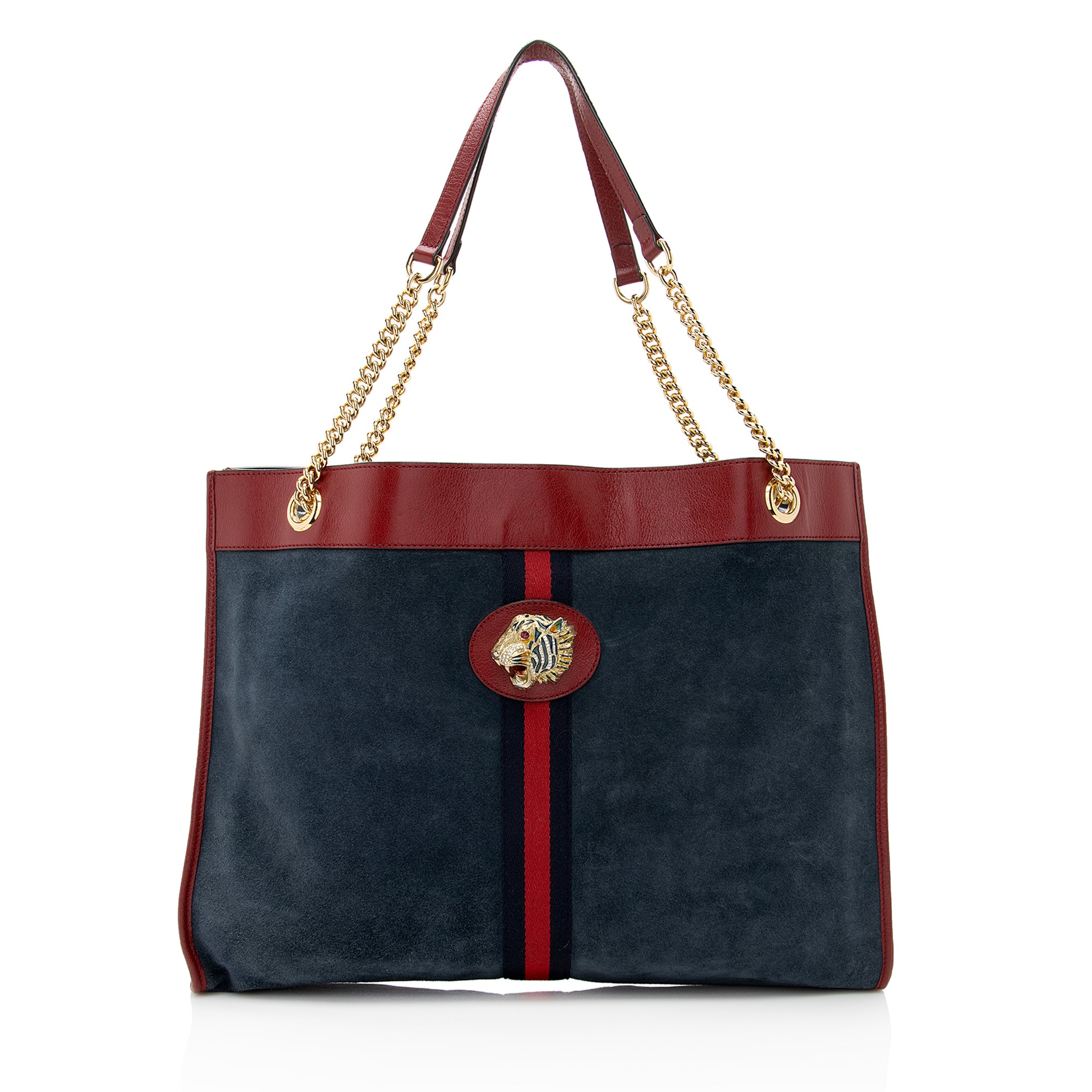Gucci Suede Rajah Large Tote (SHF-22170)