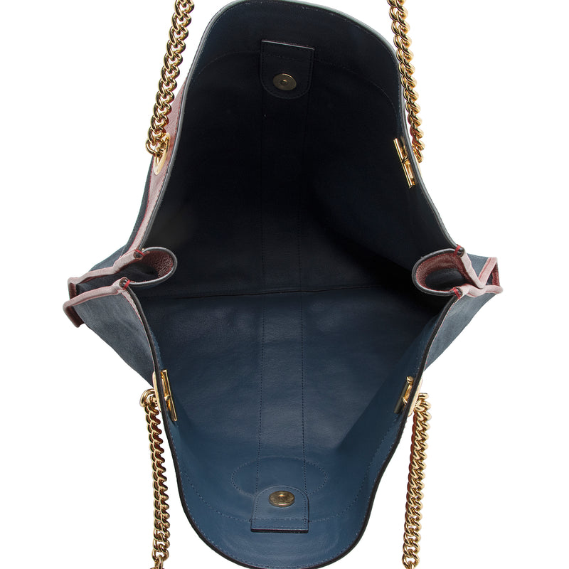 Gucci Suede Rajah Large Tote (SHF-22170)