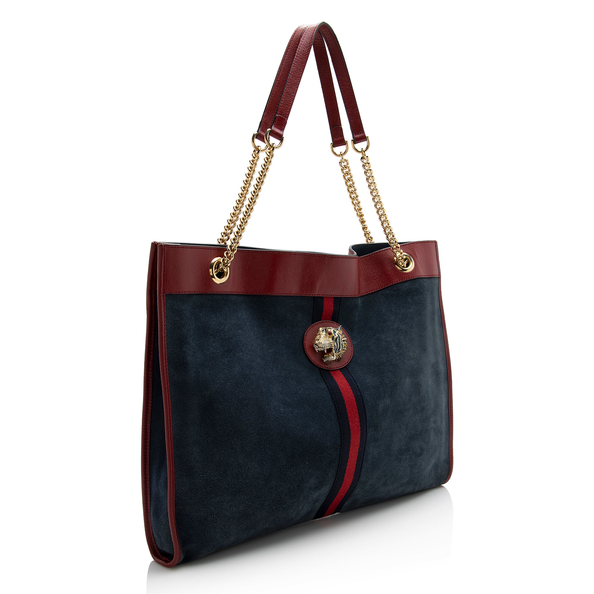 Gucci Suede Rajah Large Tote (SHF-22170)